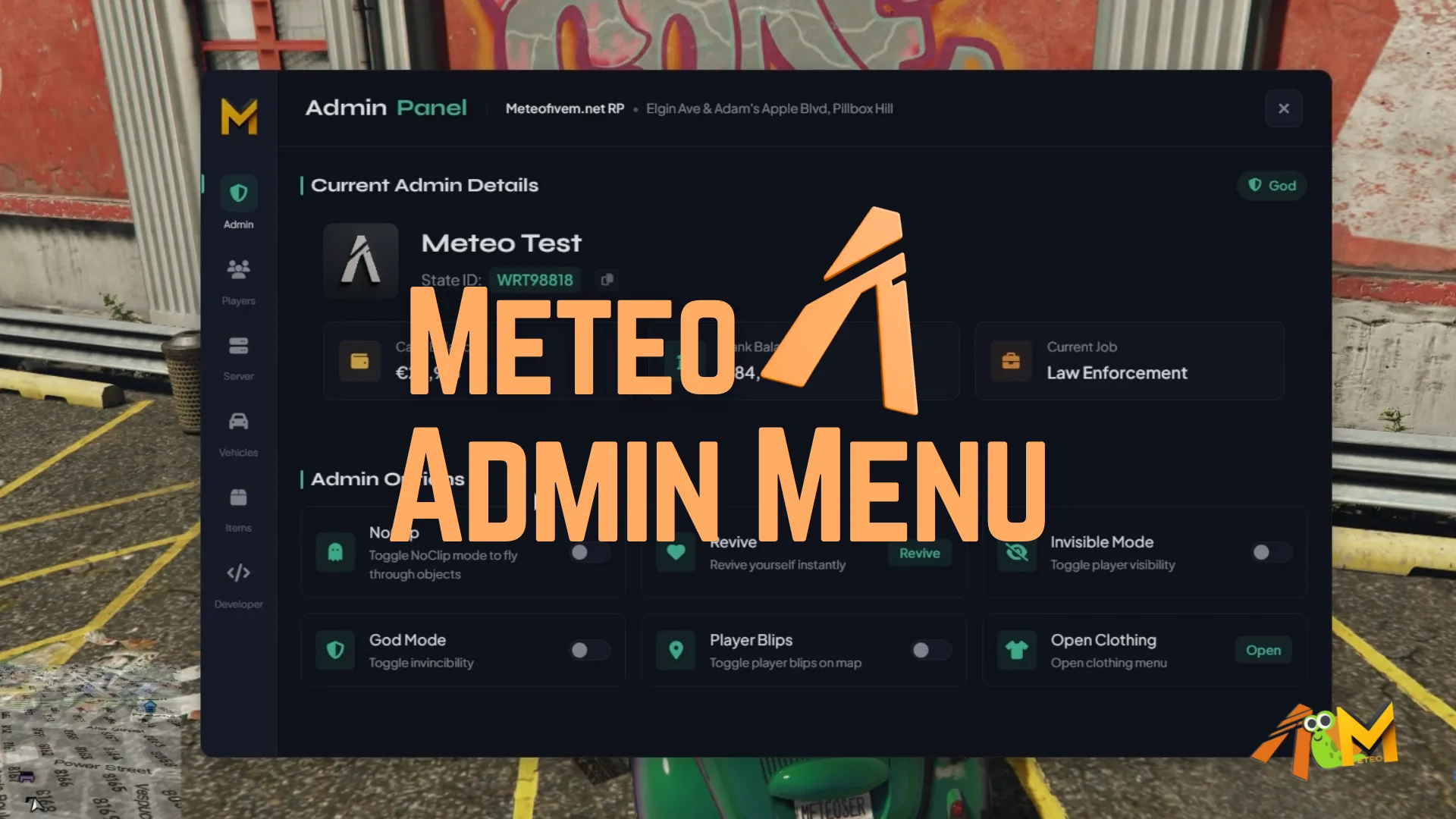 Meteo Admin Menu